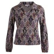 Sweater polo kraag - Paars dessin
